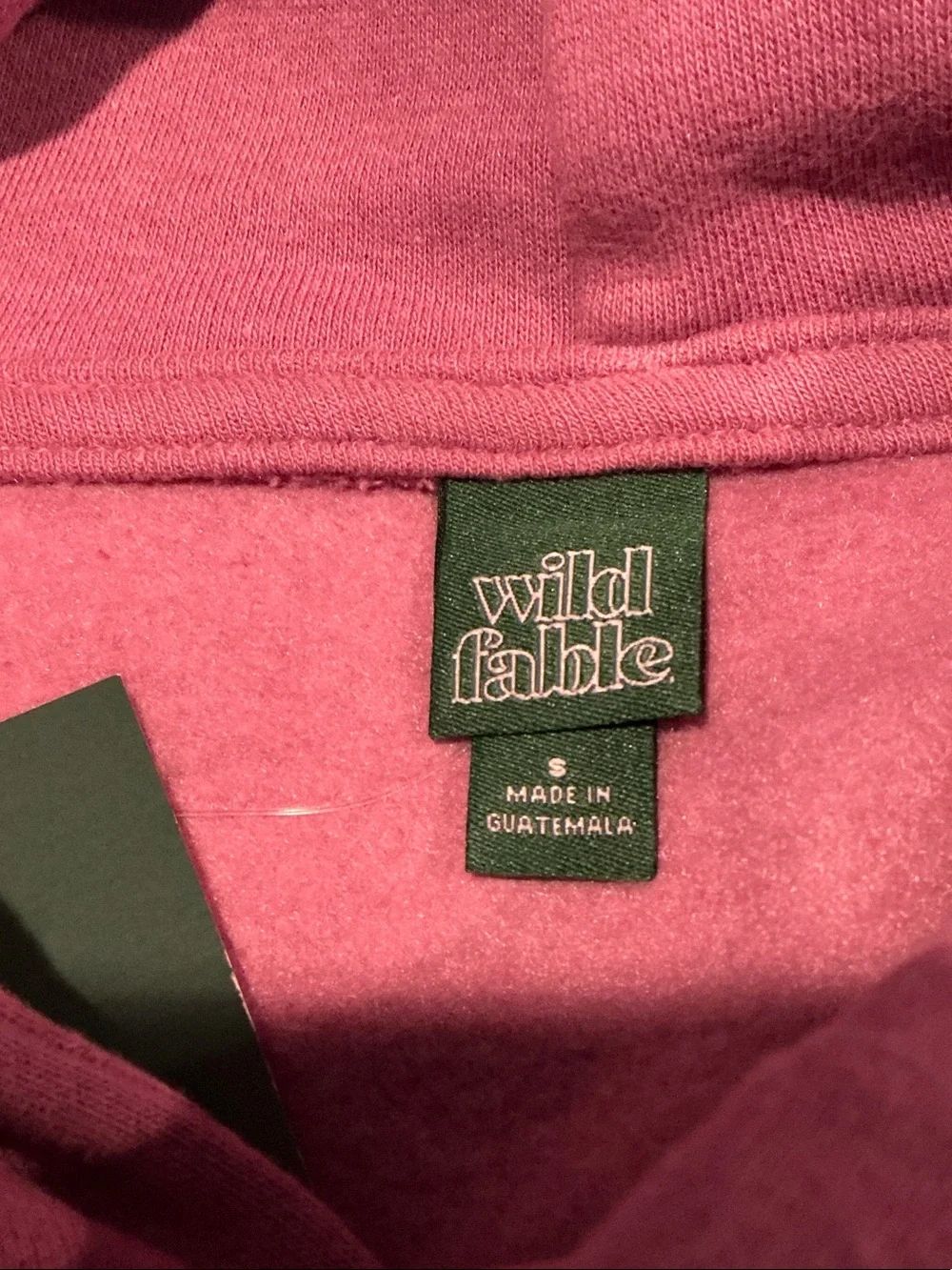 Rose Pink Hooded Pullover Sweatshirt - Picture 6 of 7